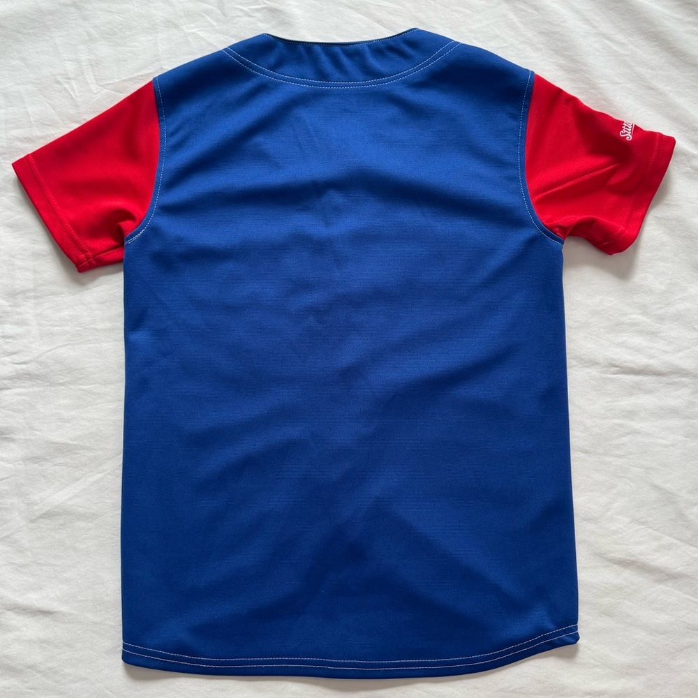 Stitches Pistons Kids Jersey - Red, Blue, White size large - Picture 2 of 6